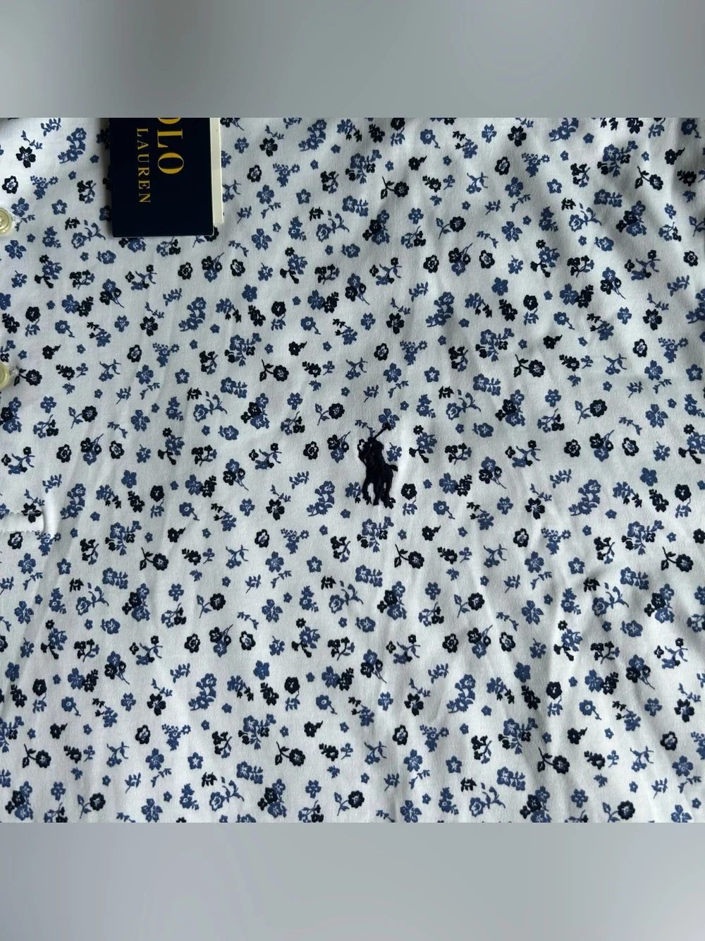 NWT Polo Ralph Lauren Shirt Mens 4XL TALL White/Blue Floral Classic Soft Cotton